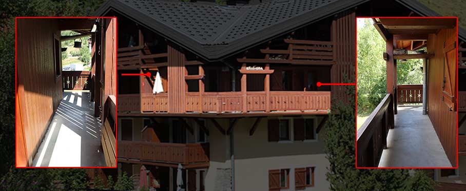 Vue chalets 2 alpes coté piste